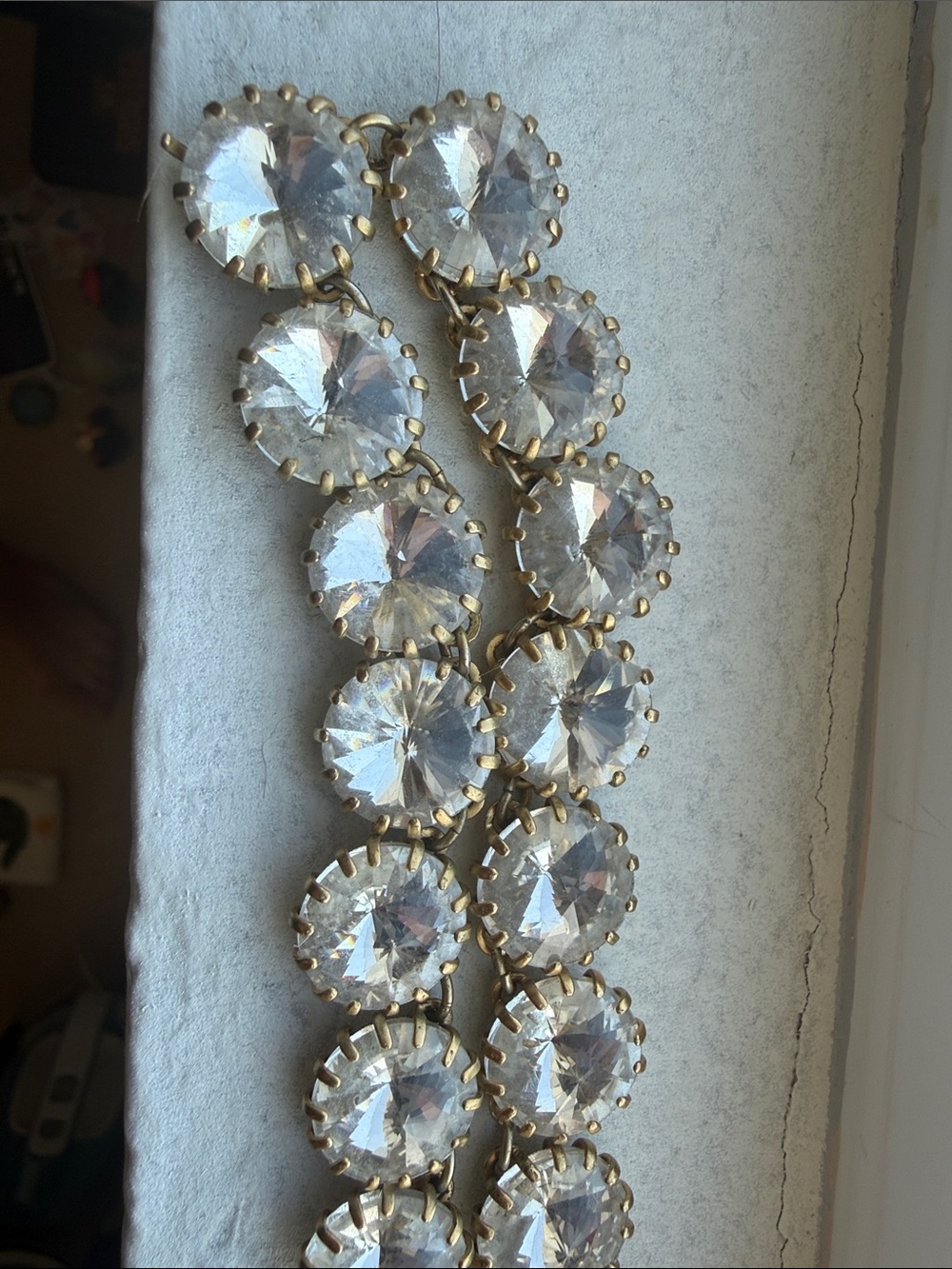 J. Crew Venus Fly trap clear crystal 15”-17” statement necklace - Picture 5 of 7